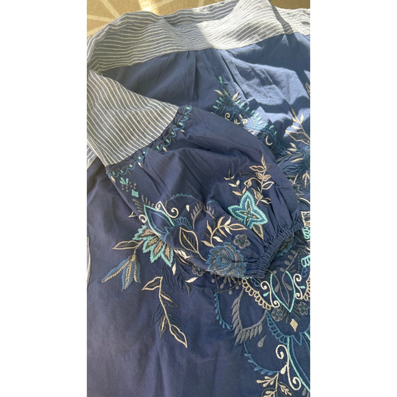 NWT Anthropology Kyla Seo Linen Cotton Embroidered Shirt Sz Small - Picture 11 of 11